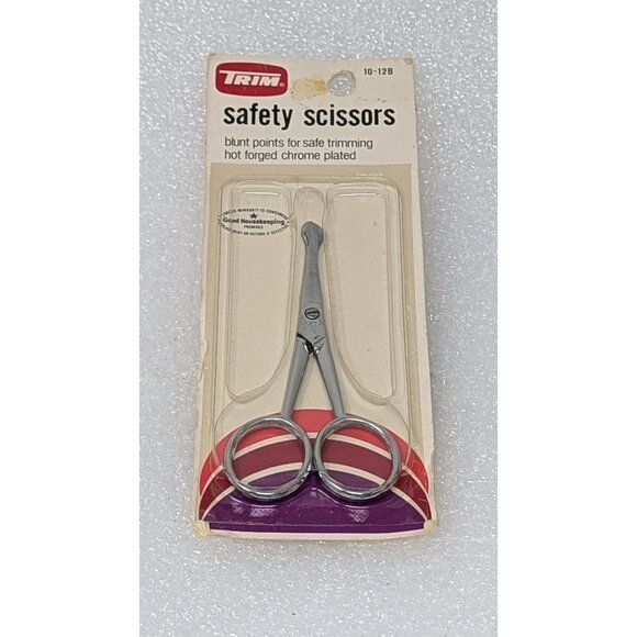 Trim Safety Scissors - Blunt Points For Safe Trimming Hot Forged Chrome Plated - Picture 1 of 2
